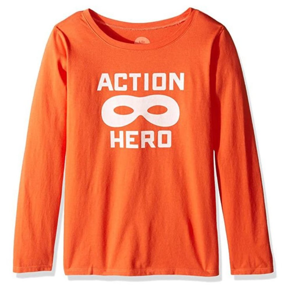 NWT Life is Good girls (7-8) M Longsleeve Action Hero Tee Top